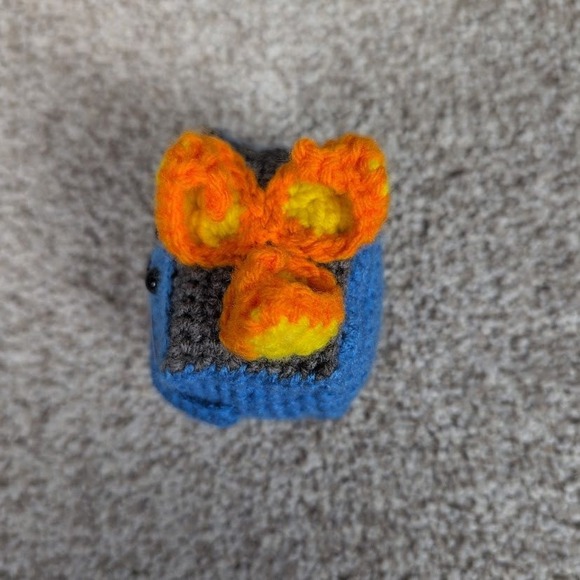 Blue Emotional Support Dumpster Fire Plush Toy Funny Novelty Gift Desk Buddy - Picture 5 of 9